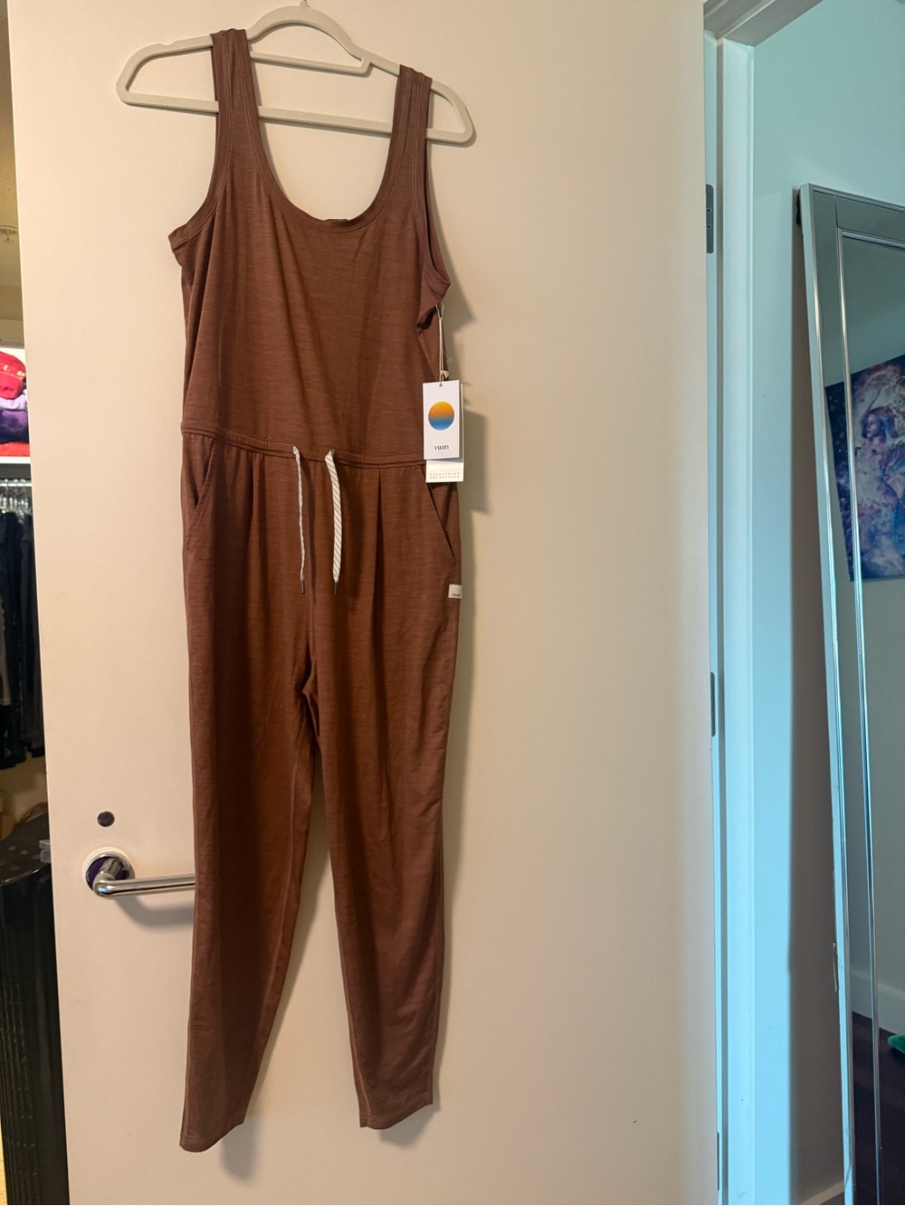 NWT Vuori hazelnut Lux Drawstring Jumpsuit